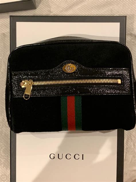 gucci ophidia black suede belt bag|Gucci ophidia bag price.